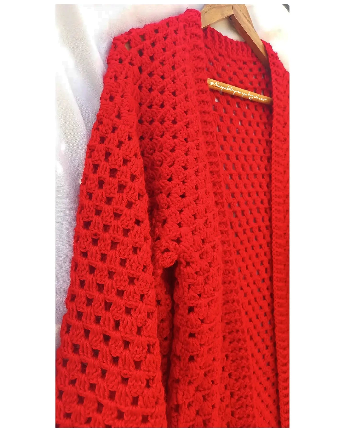 Valentines crochet cardigan