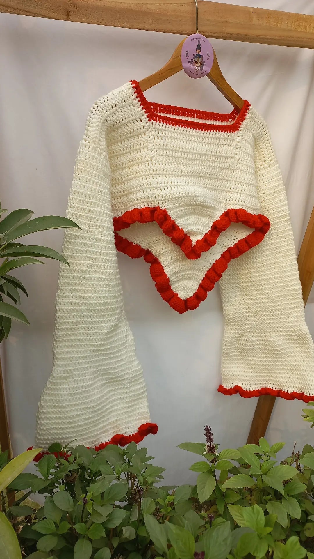 Heart-frills croptop