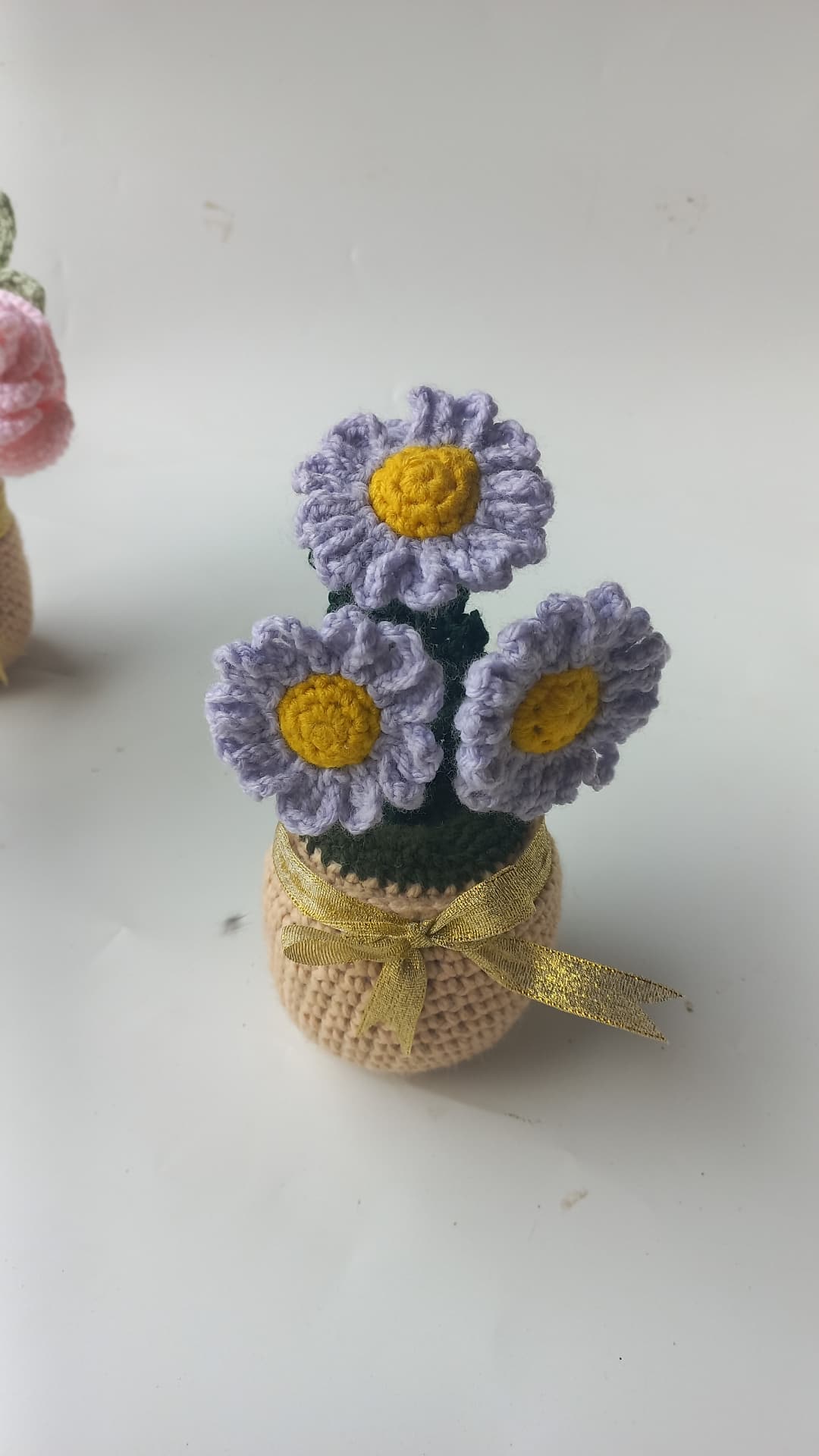 Lavender daisy pot