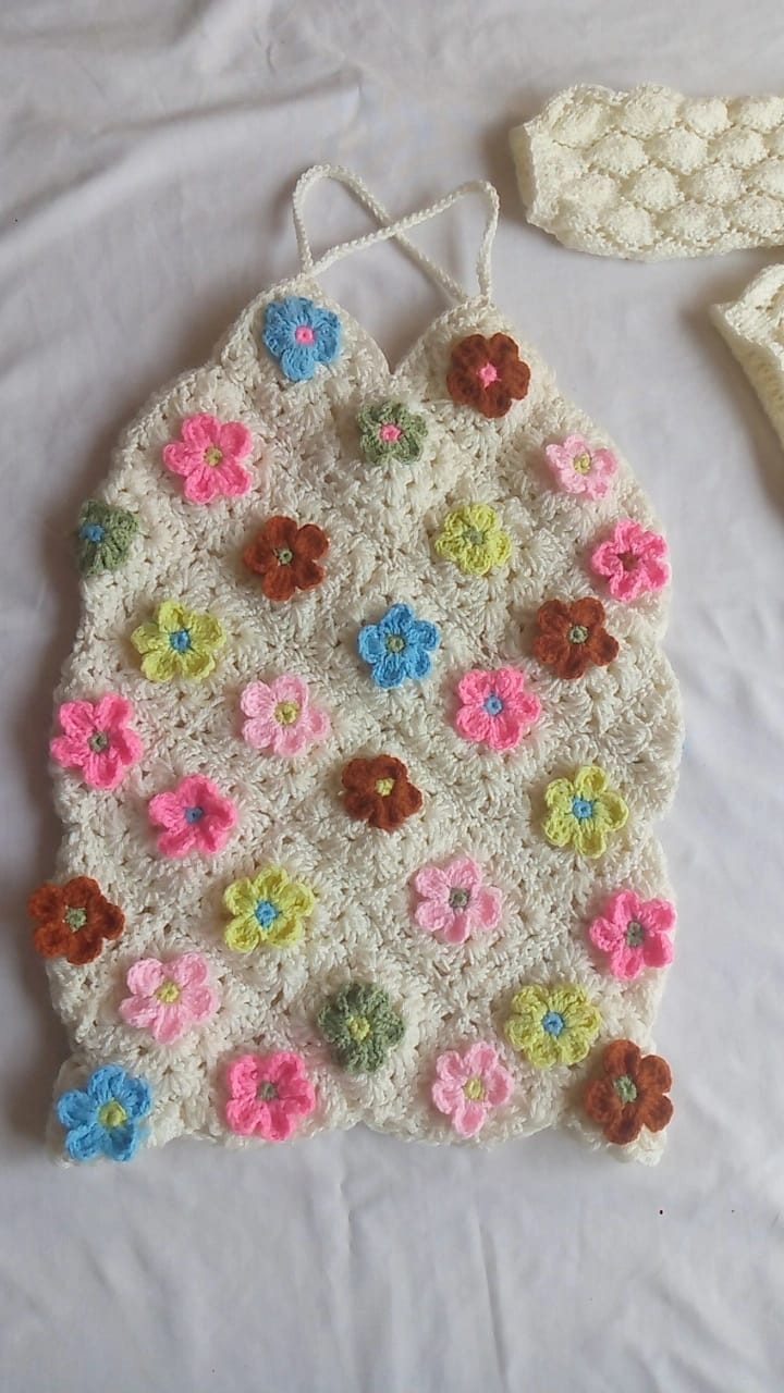 Embossed Top & cardigan set