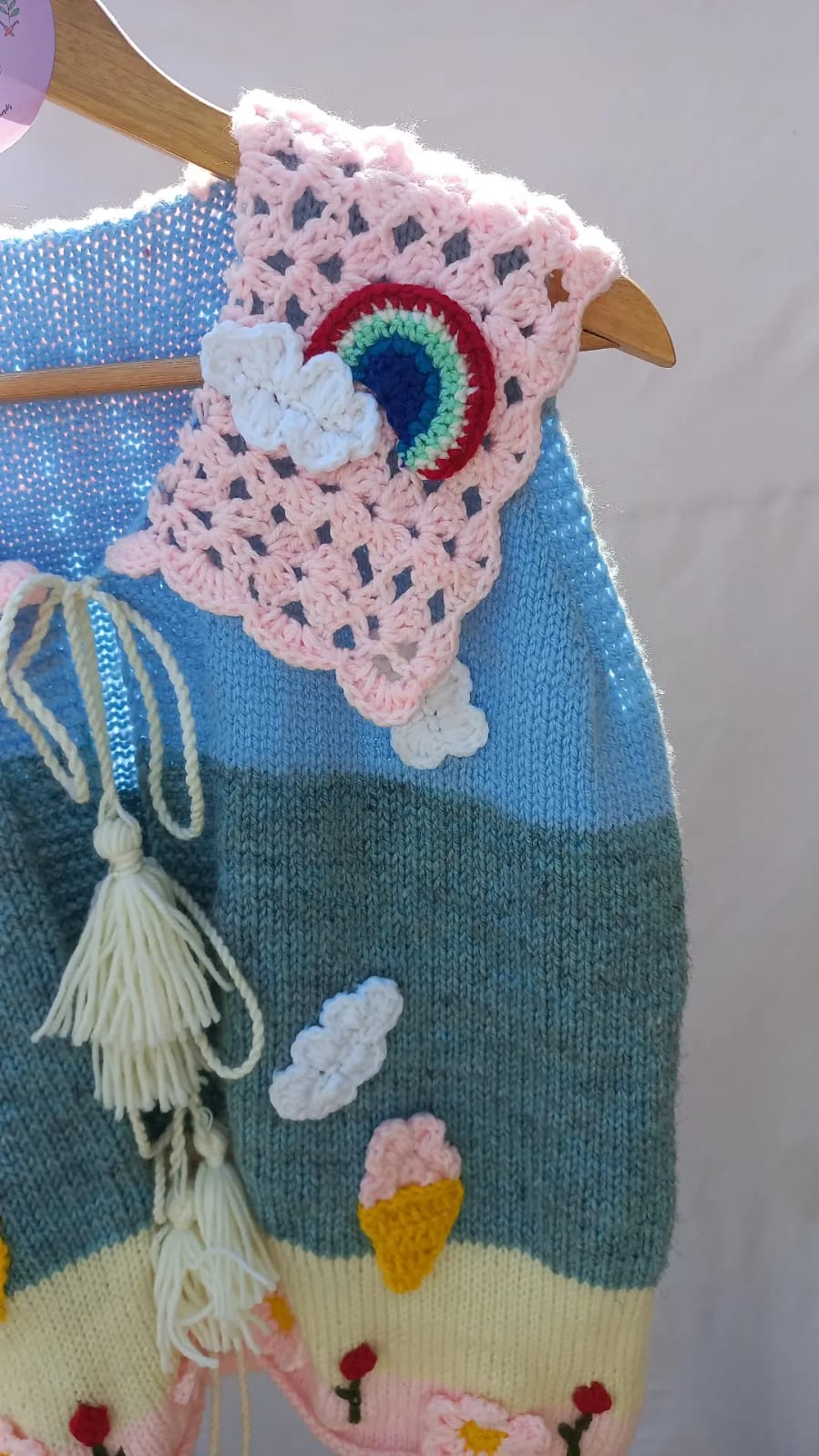 Ruffles & Rainbow Vest