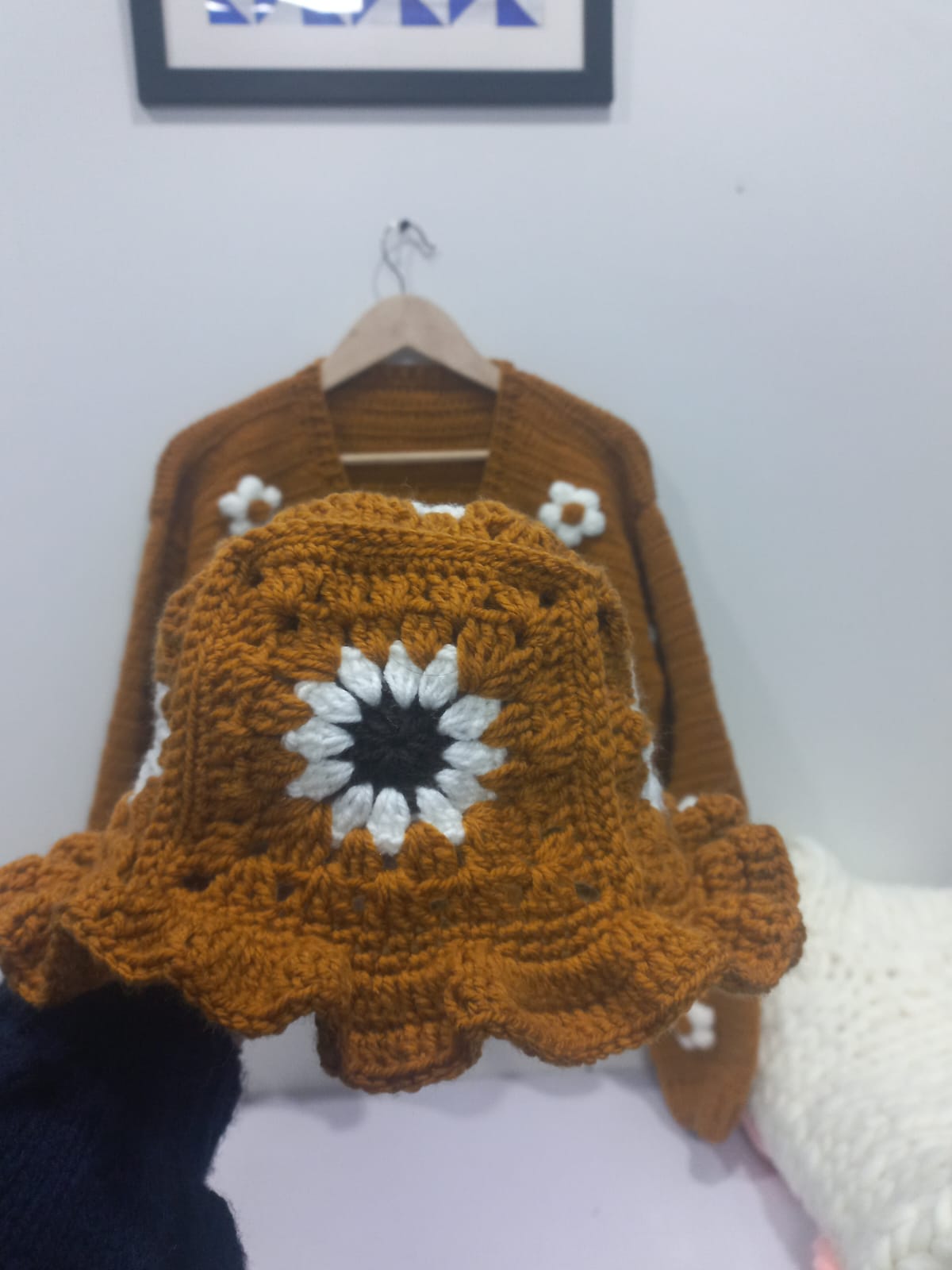 Golden Cardigan Set