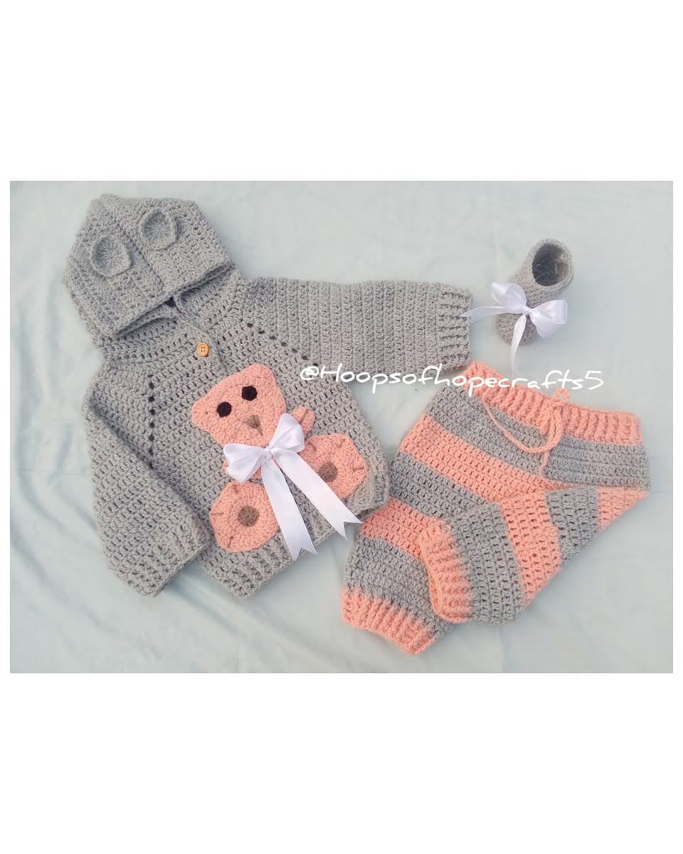 Bear hoodie set