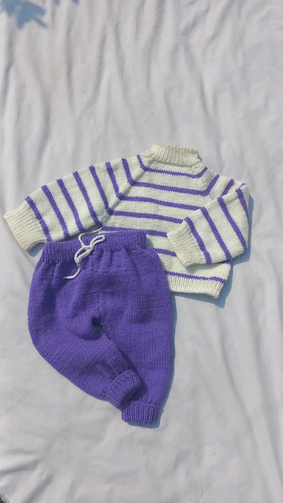 Lavender strip pajma set