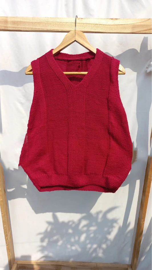 Maroon Basic Vest