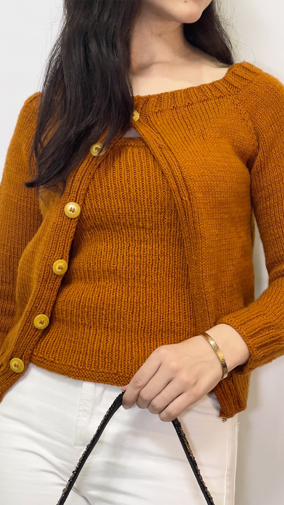 Rust Cardigan Set