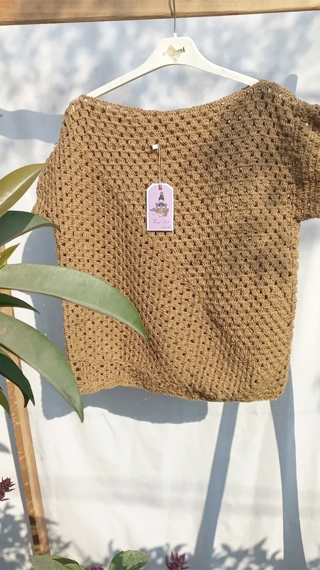 Brown granny top