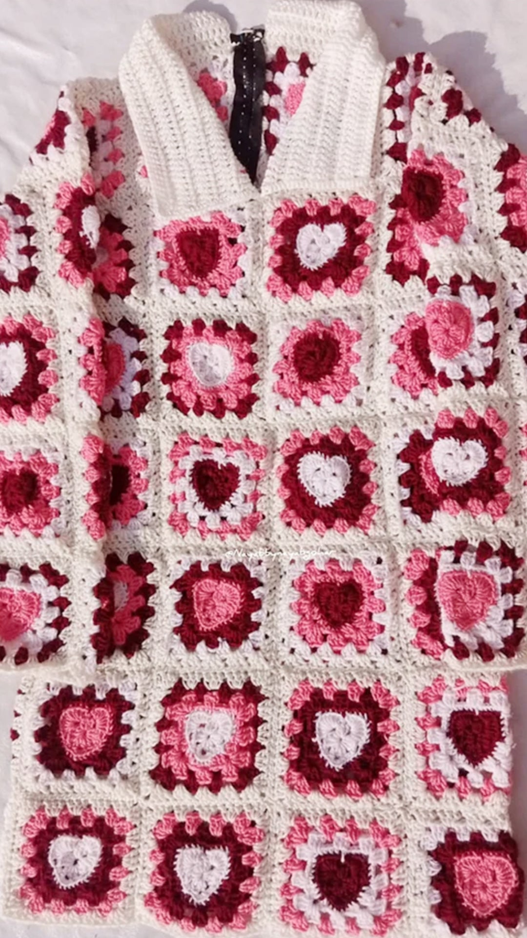 Crochet heart dress