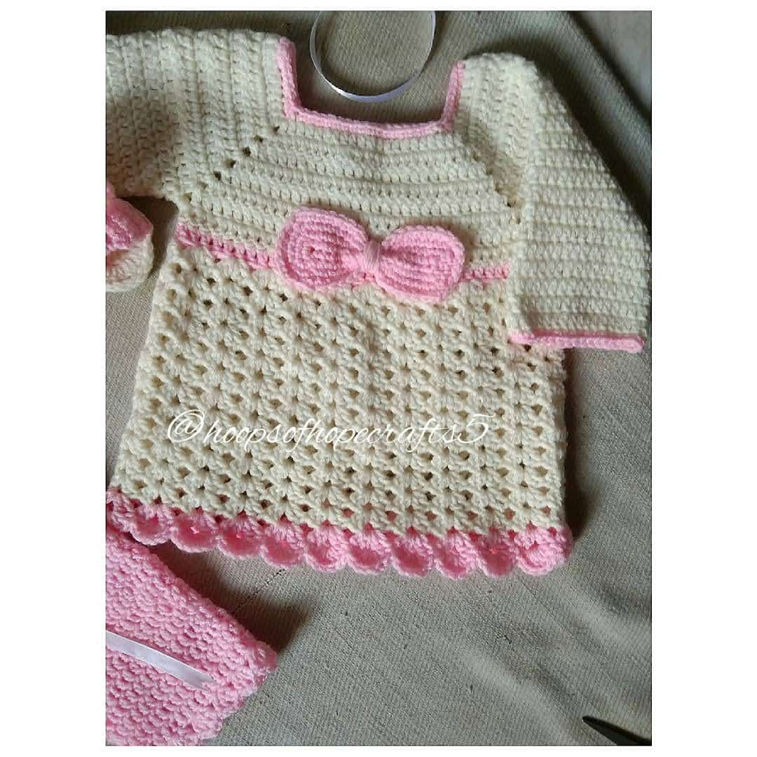 Pink shell frock set