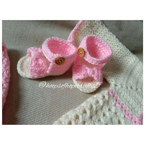Pink shell frock set