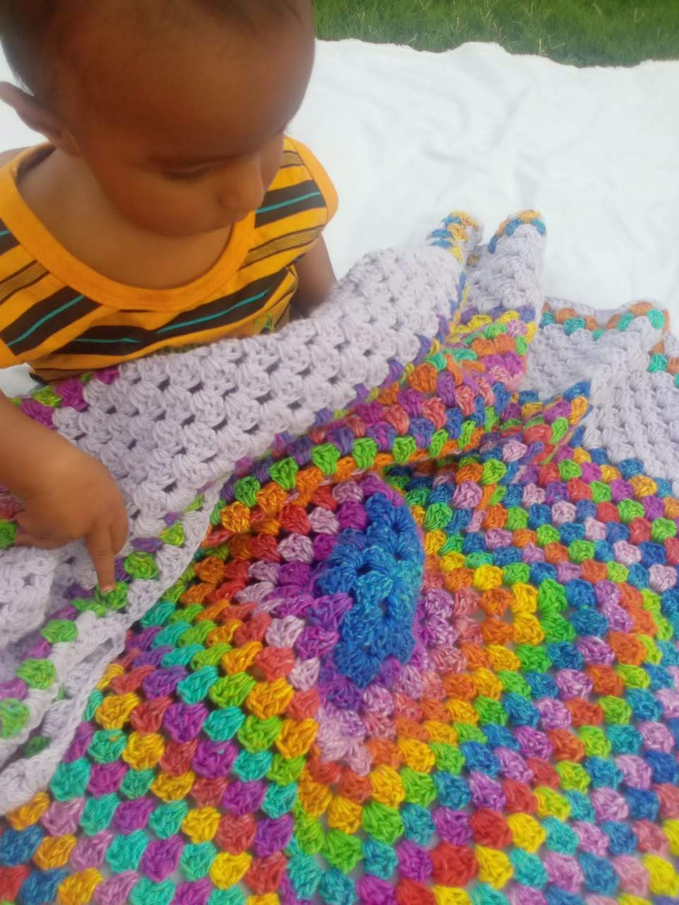 Rainbow baby blanket