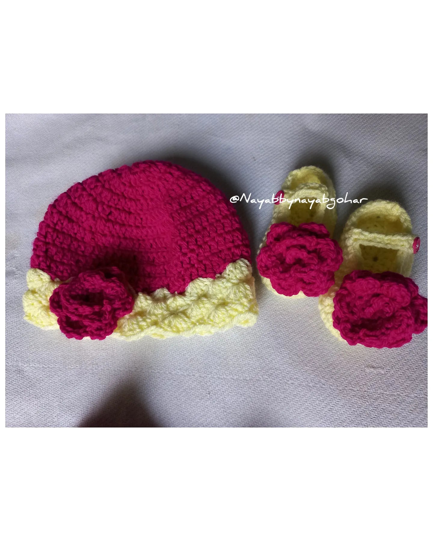 Lemon floral cap set