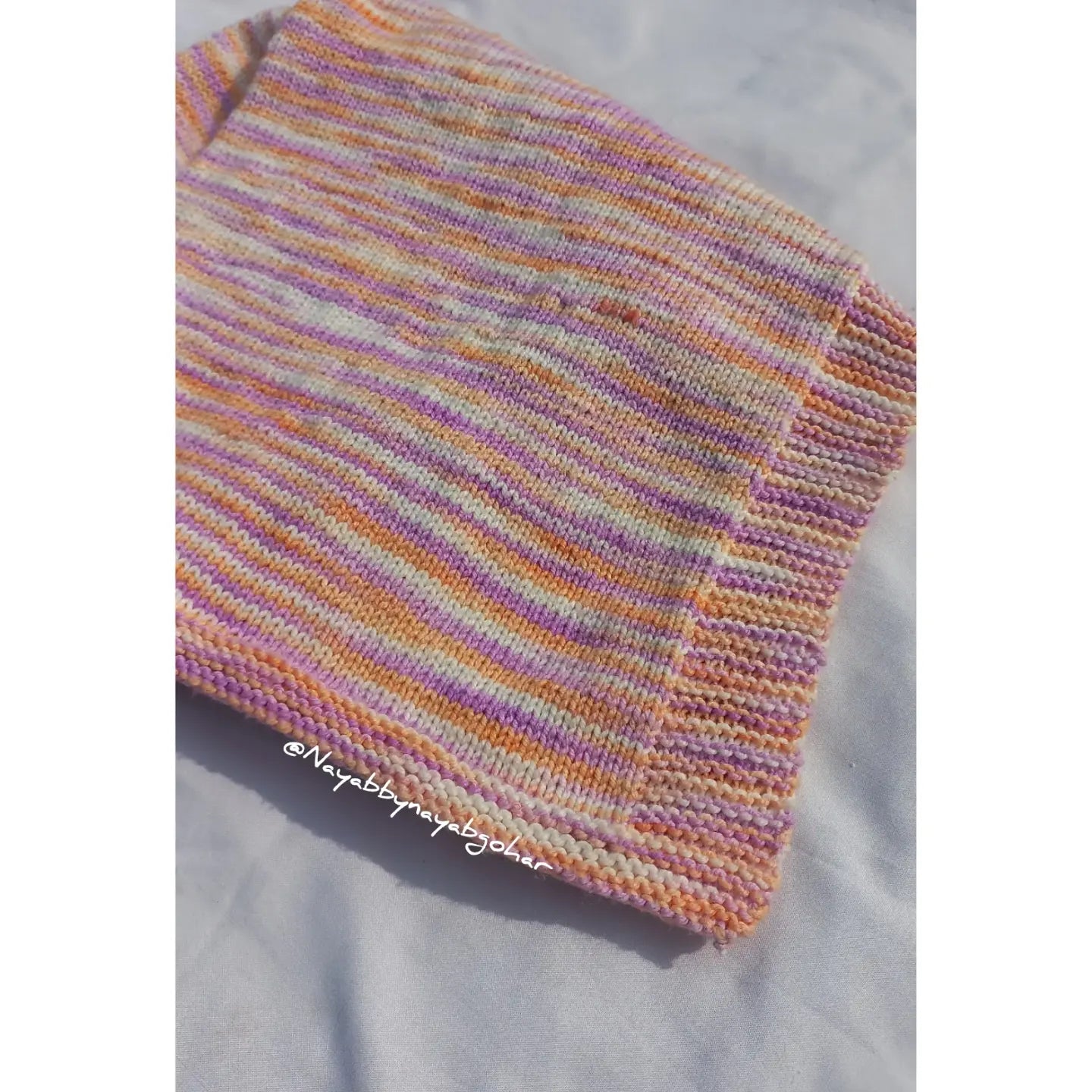 Knitted baby blanket