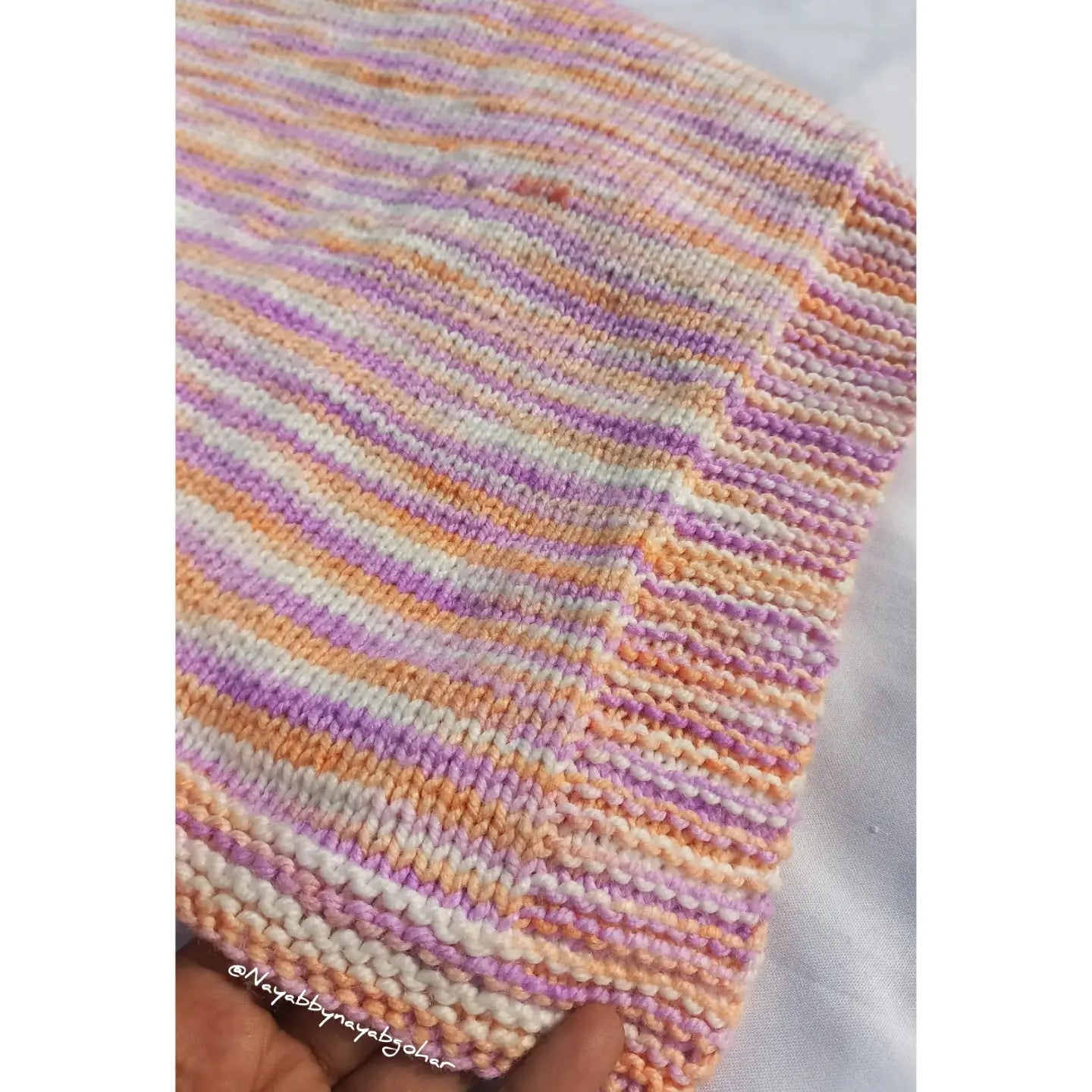Knitted baby blanket