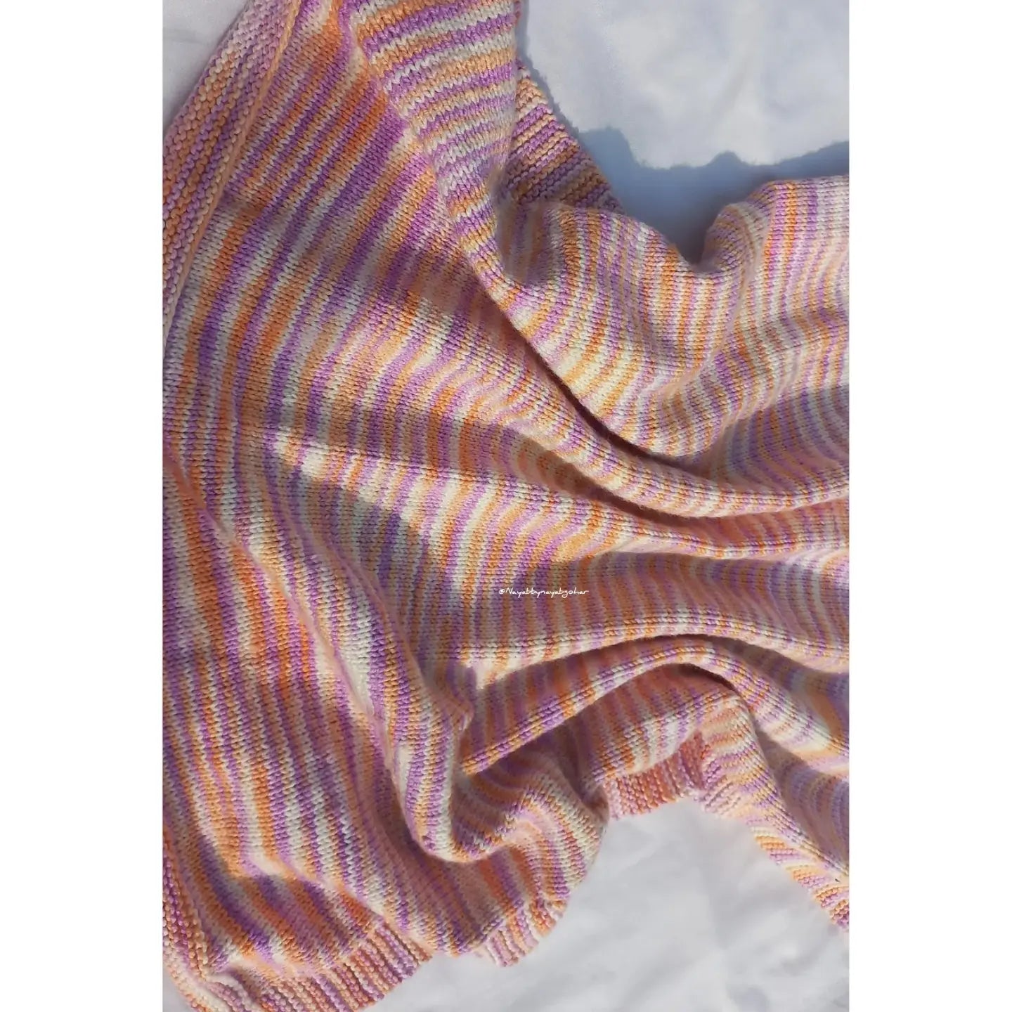 Knitted baby blanket
