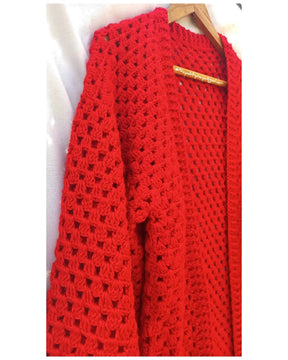 Valentines crochet cardigan