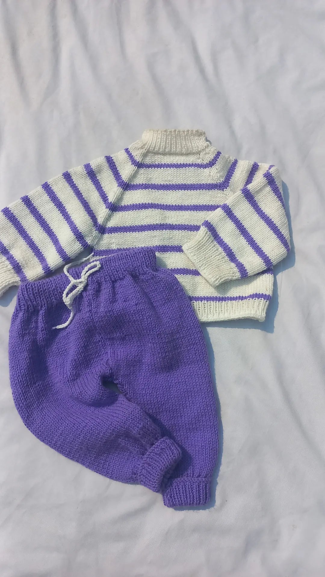 Lavender strip pajma set