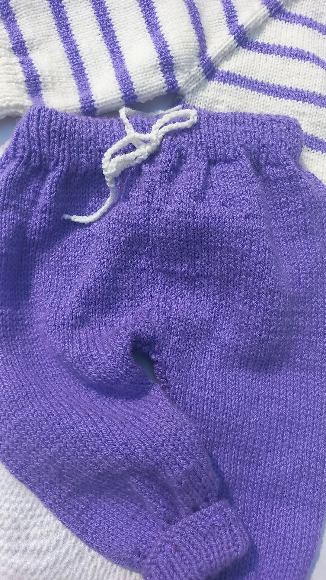 Lavender strip pajma set