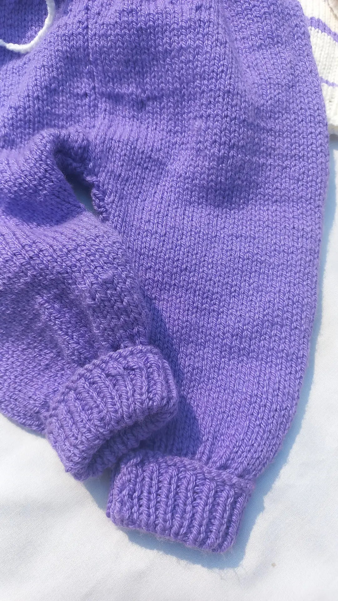 Lavender strip pajma set