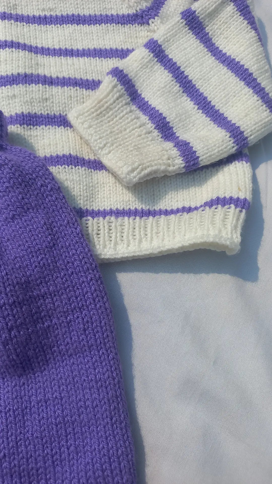 Lavender strip pajma set
