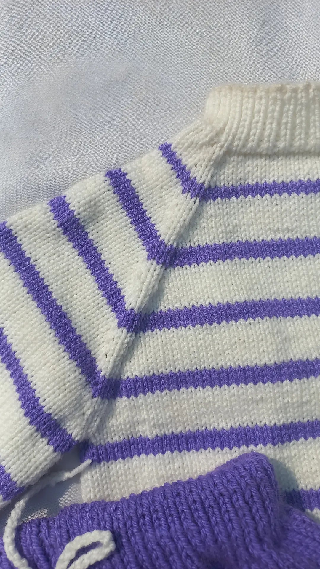 Lavender strip pajma set