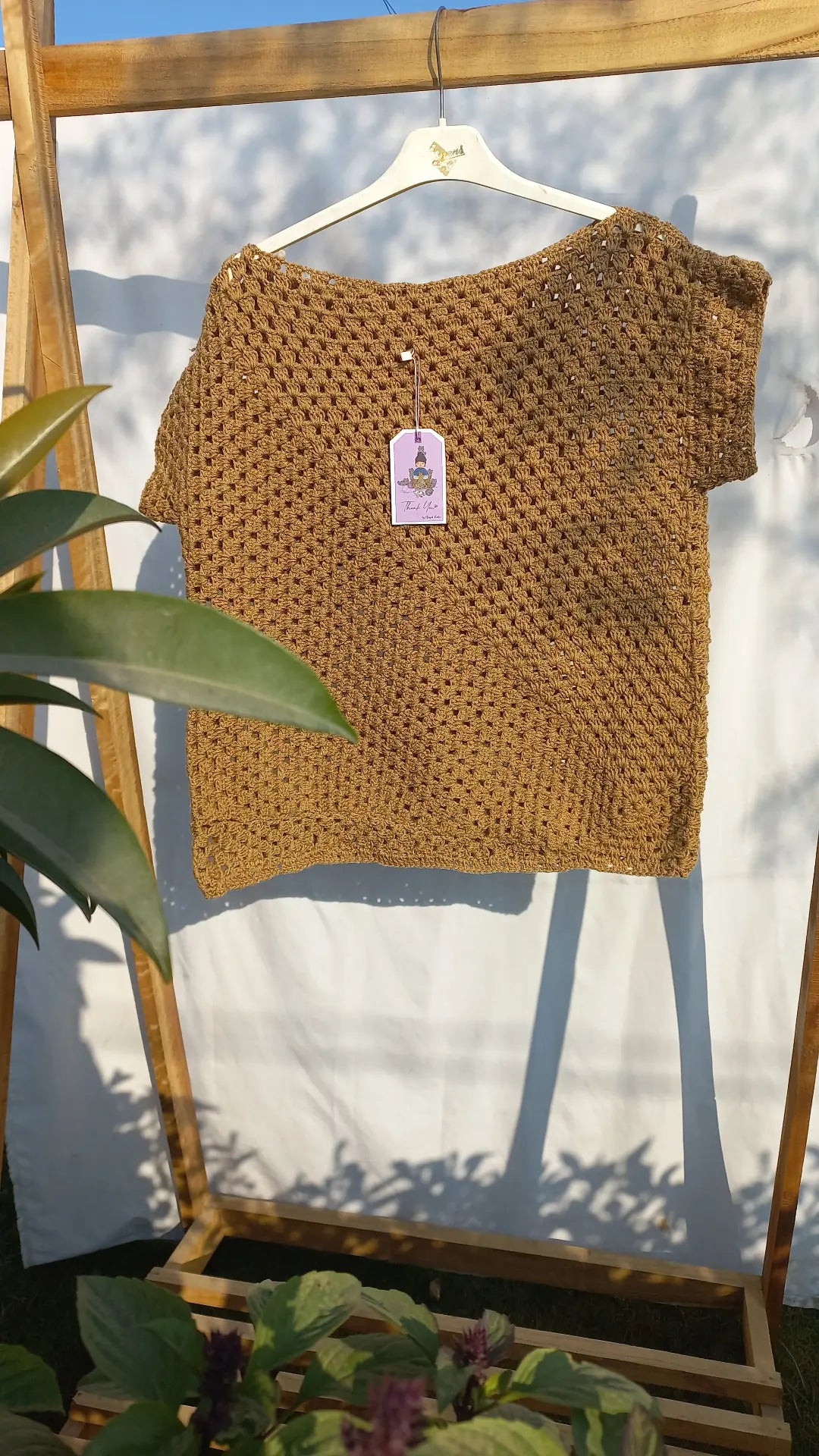 Brown granny top