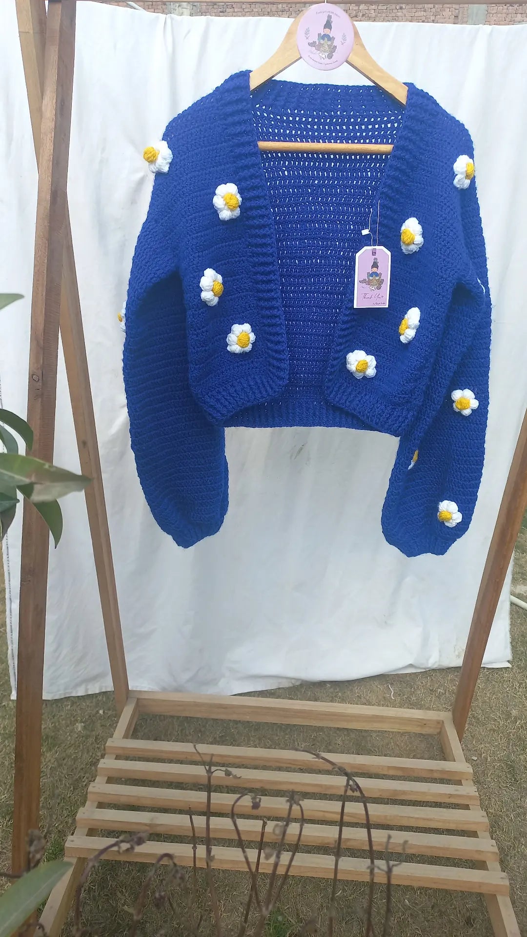 Blossom Cropped  Cardigan (mini flower version)