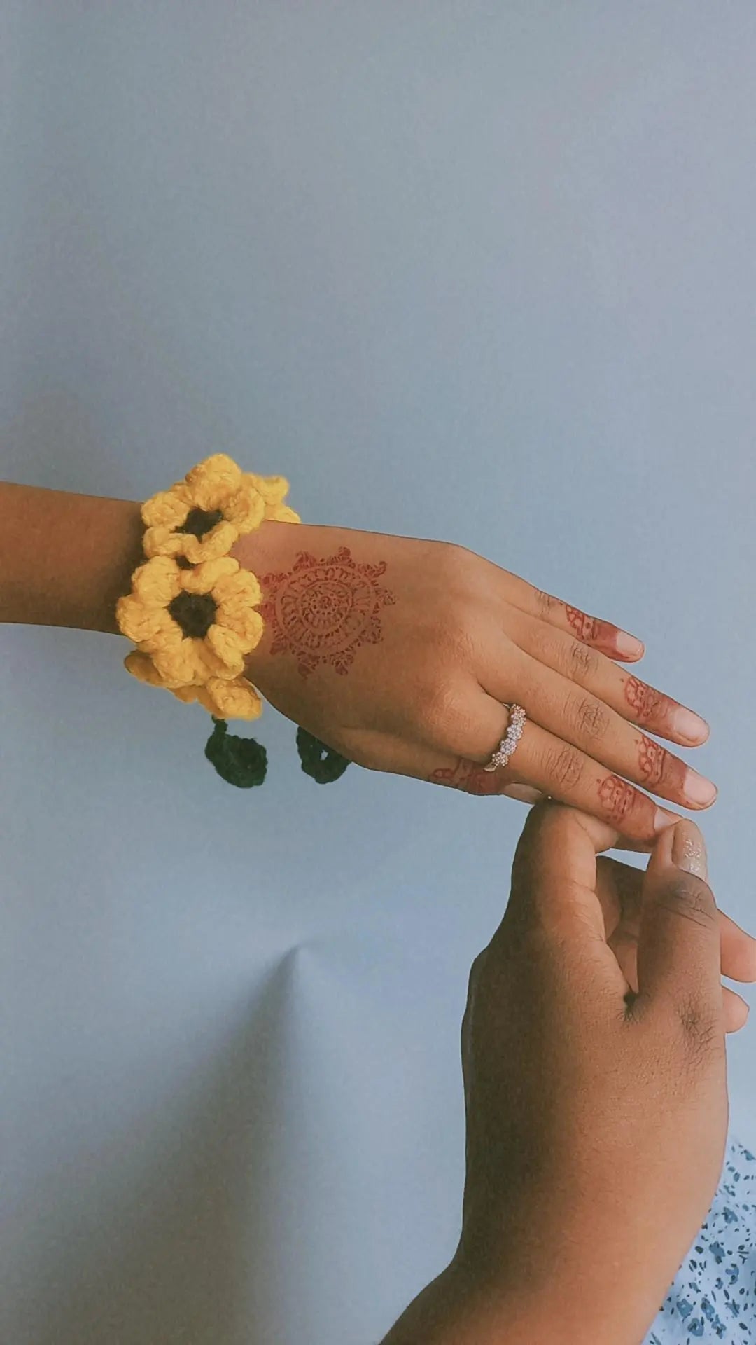 Crochet Sunflower bracelet