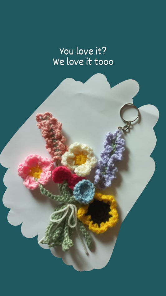 Mini bouquet keychain