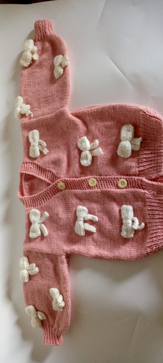 Tea Pink Bow Cardigan