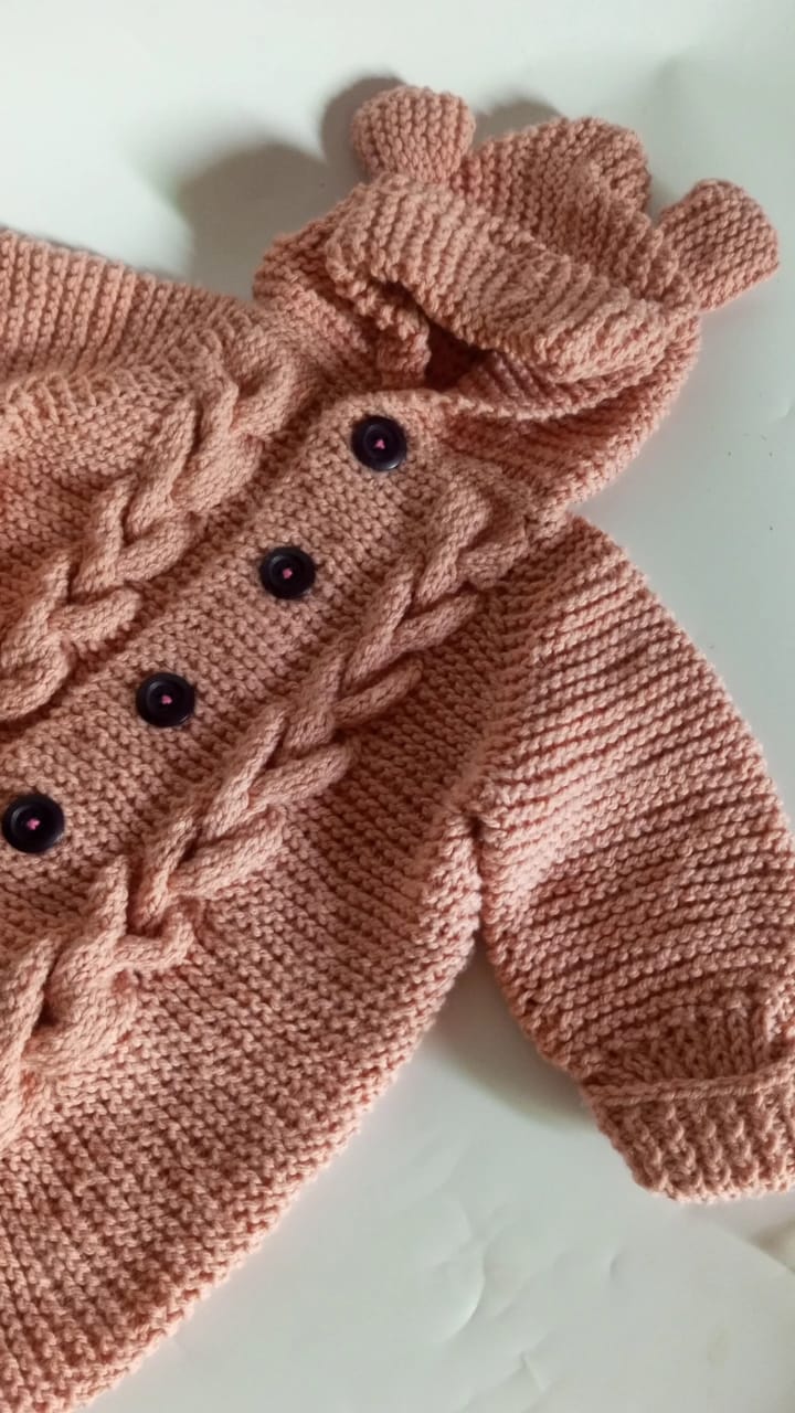 Braided romper in tea pink