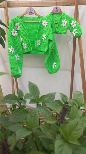 Neon Daisy Cardigan
