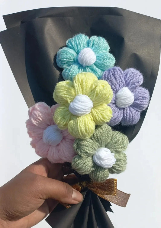 Pestal puff flower bouquet