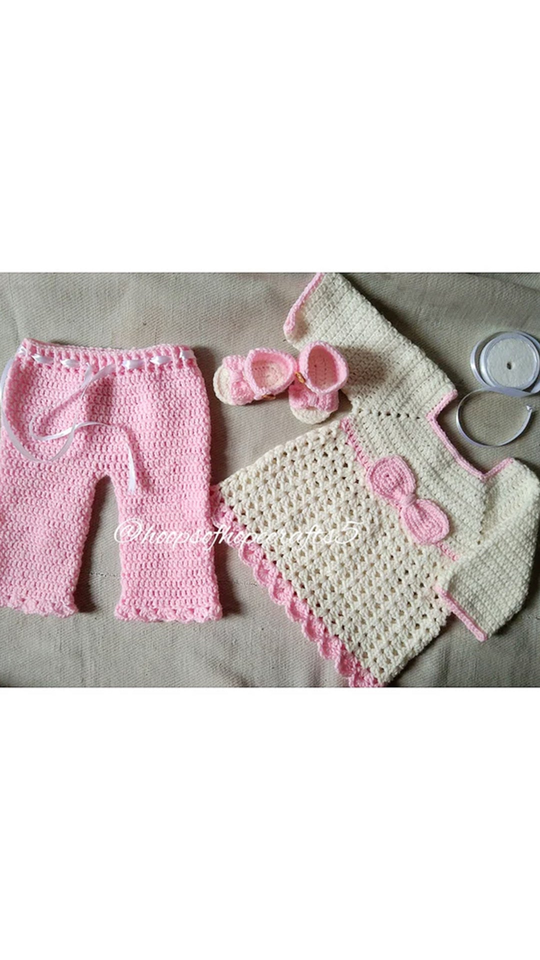 Pink shell frock set