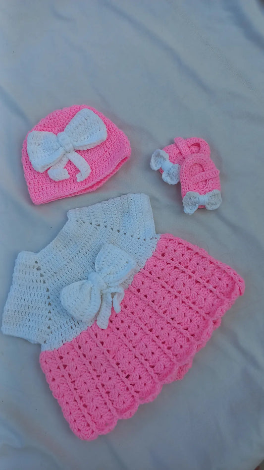 Pink bow set