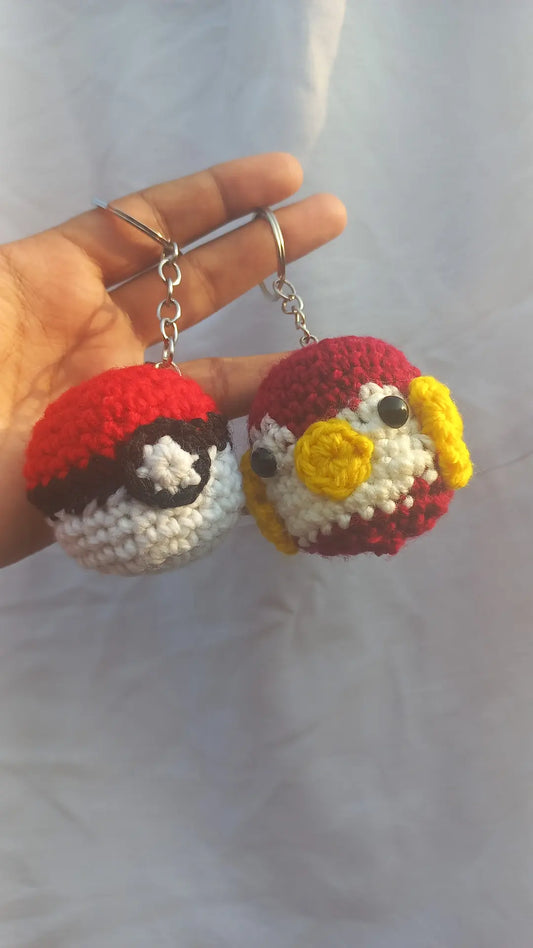 Pokemon & penguin keychain
