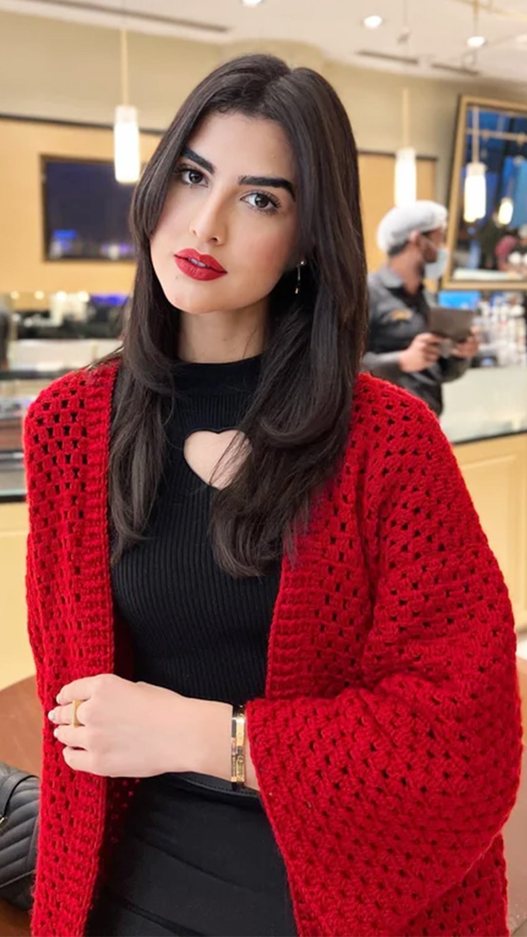 Valentines crochet cardigan