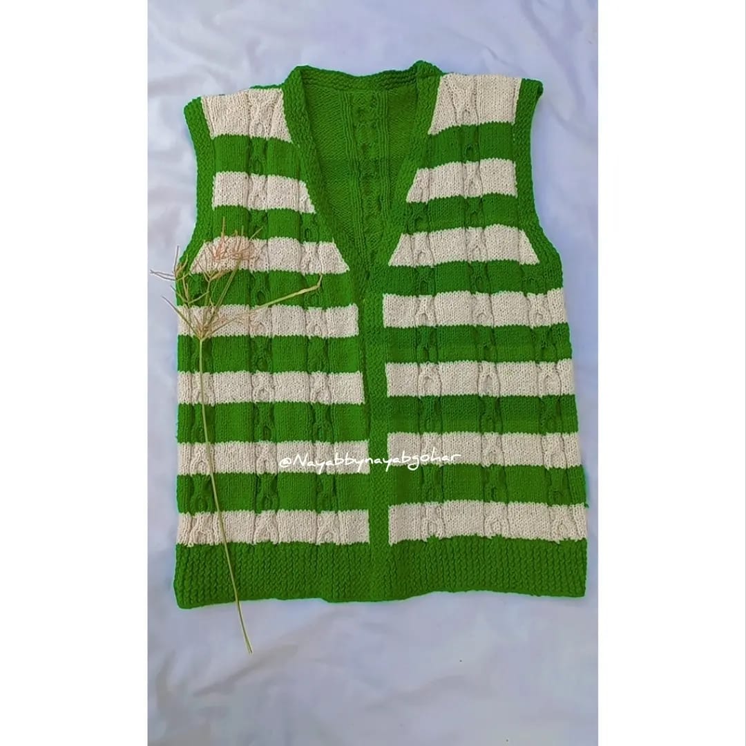 Green Striped Vest
