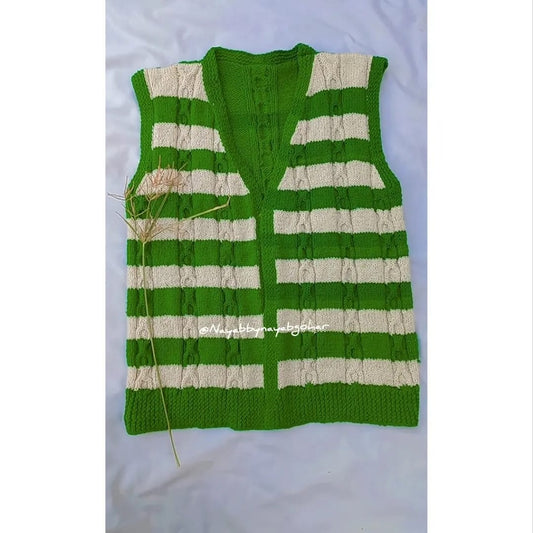 Green Striped Vest