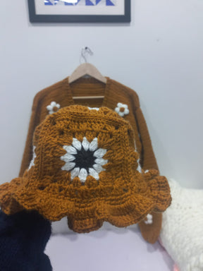 Golden Cardigan Set