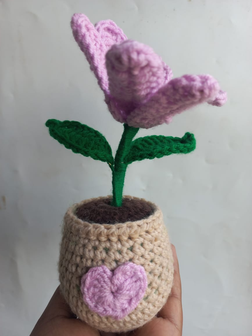 Lilac Water Lilly Pot