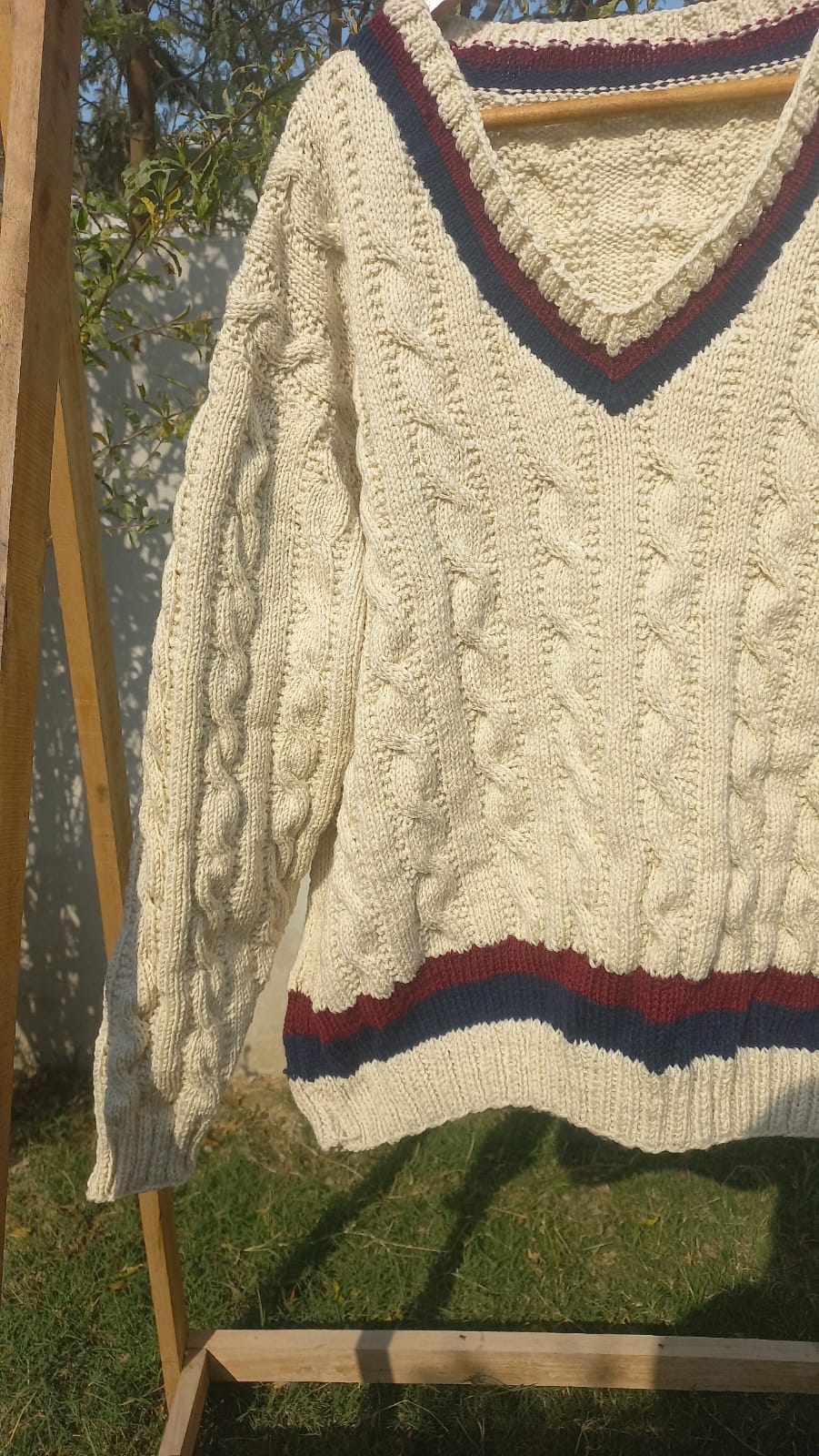 Classic cabled pullover