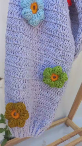 Blossom Cropped  Cardigan (mini flower version)