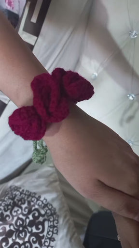 Crochet Rose Bracelet