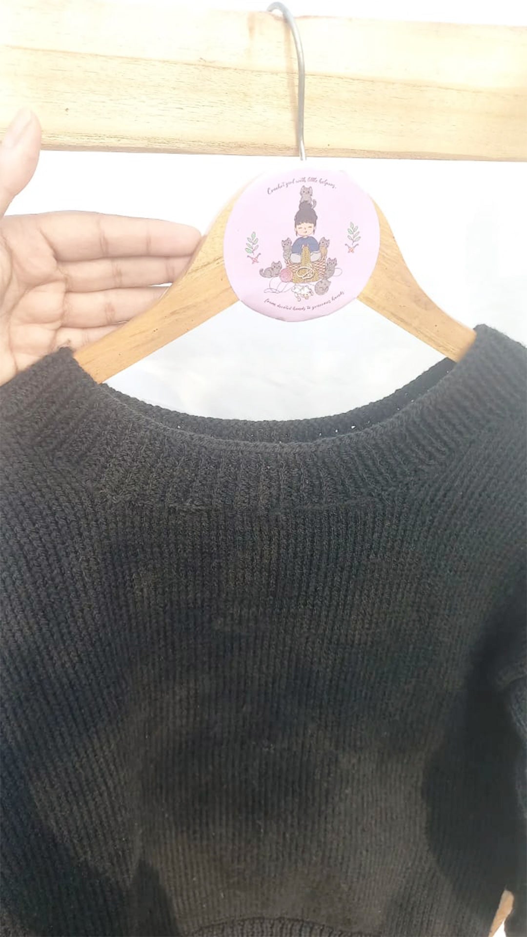 Basic black pullover